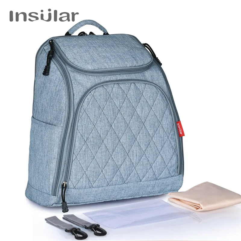 

Insular Solid Maternity Nappy Backpack Multi-function Diaper Baby Bags Women Shoulder Bag For Travel Mummy Stroller Hanging Bags
