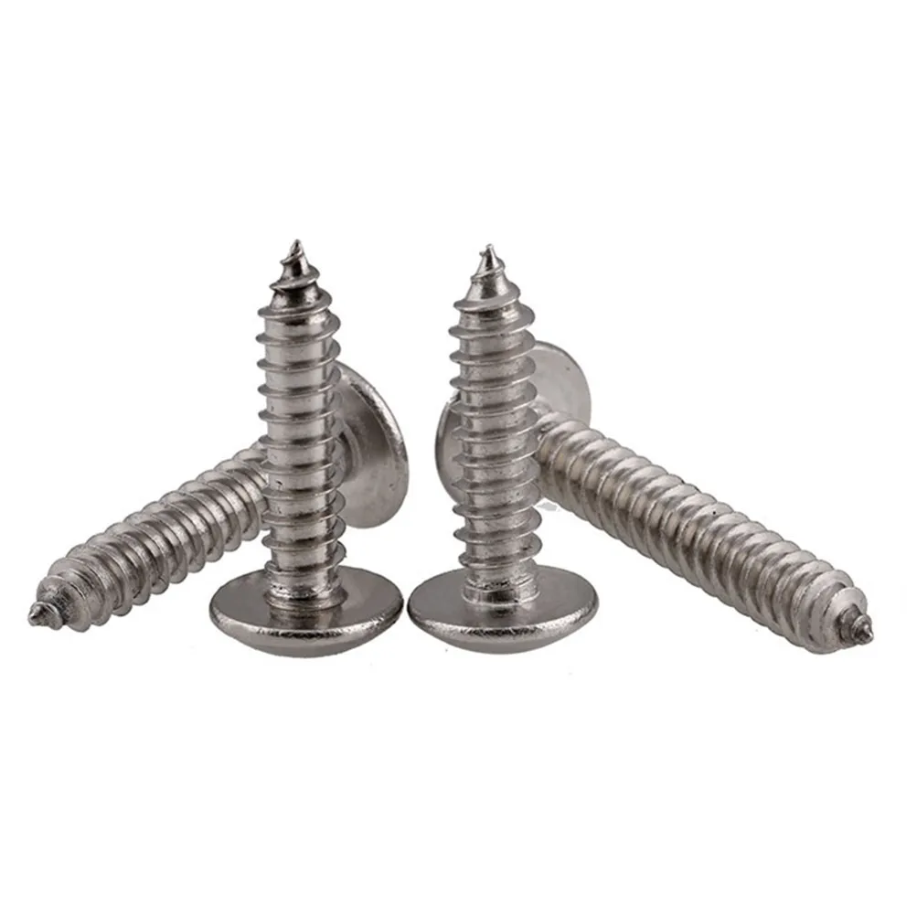 

#8 Stainless Steel Truss Head Wood Screw, Full Thread, Phillips Drive,18-8 (304) Stainless Steel, By FullerKreg