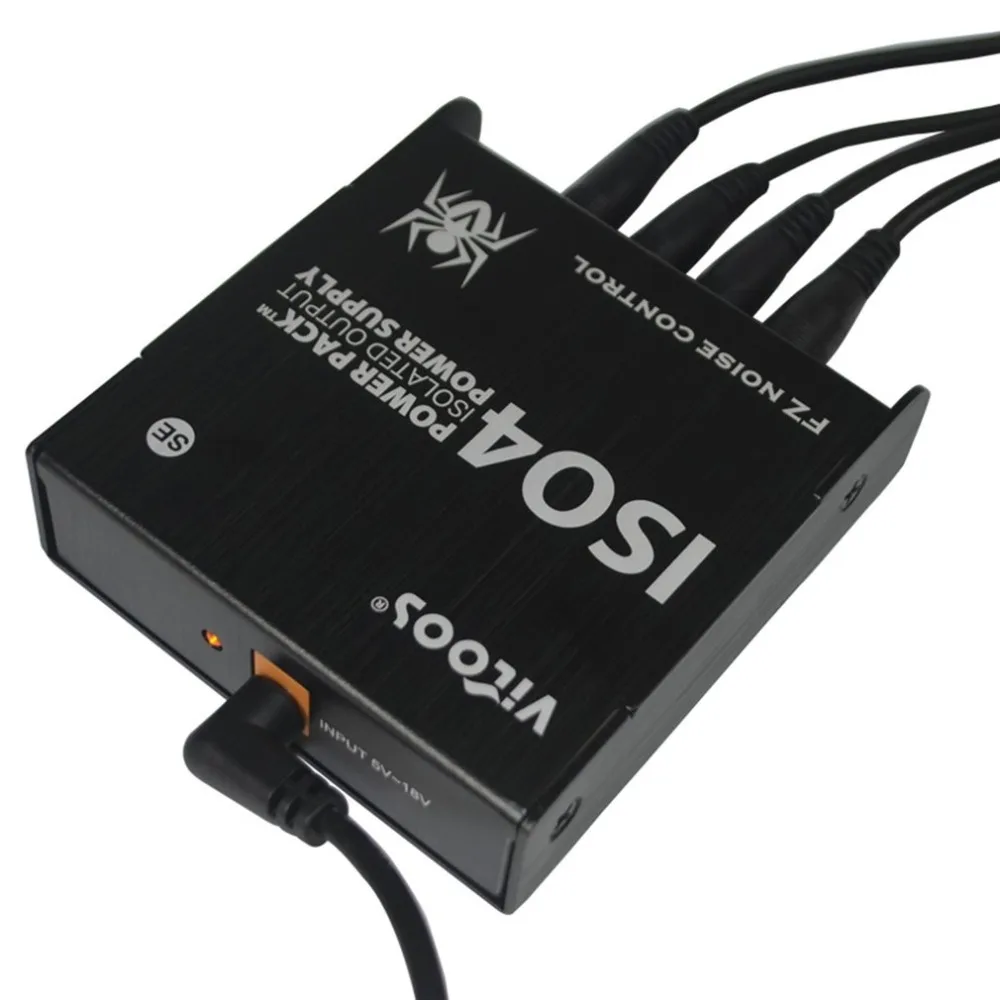 Vitoos ISO4-SE Power Pack Isolated Output Power Supply Guitar Effects Power Supply 4pcs DC Cables for Guitar Pedals Vitoos ISO4-SE Power Pack Isolated Output Power Supply Guitar Effects Power Supply 4pcs DC Cables for Guitar Pedals
