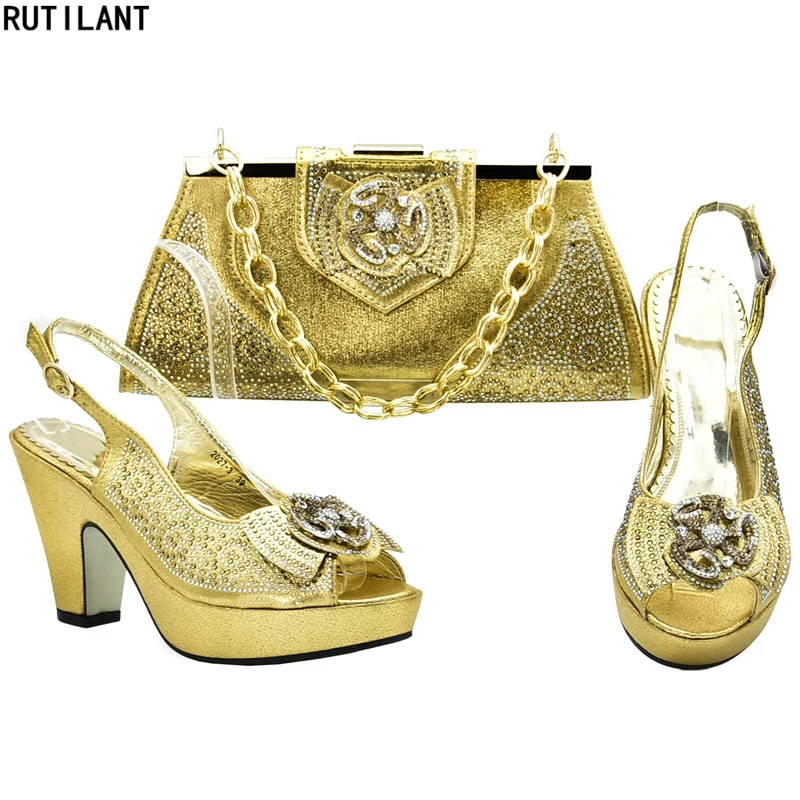 

Women Shoes and Bags To Match Italy Italian Designer Shoes and Bags Matching Set Decorated with Rhinestone Shoes Woman High Heel