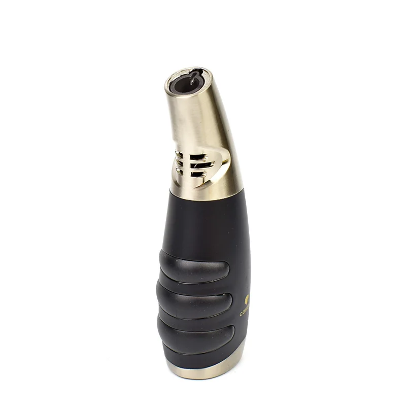COHIBA металлическая ветрозащитная Зажигалка для сигарет 1 струйная Зажигалка факела с использованием бутанового газа для курения