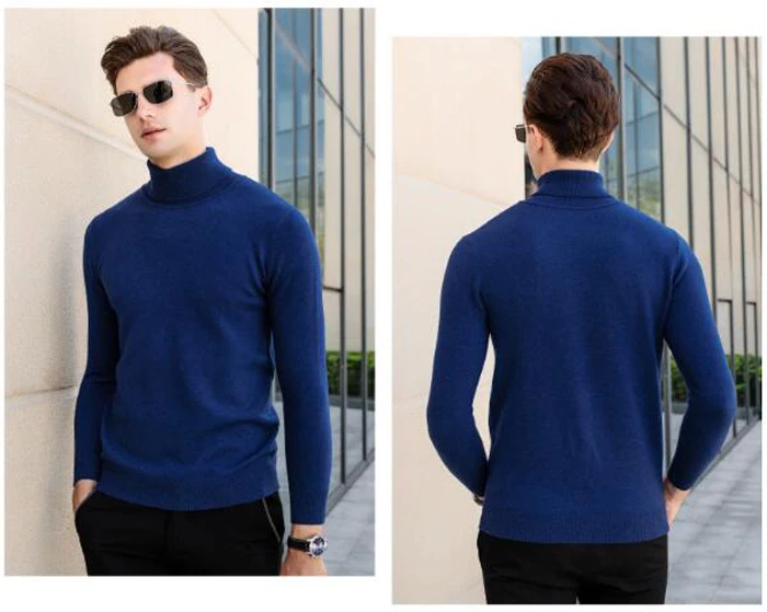 100% кашемир Для мужчин Turleneck свитер Новые пуловеры Демисезонный плюс Размеры фабрика 24 Цвета tbsr495