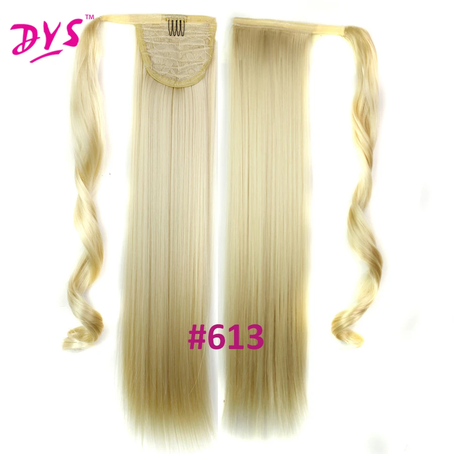 Deyngs 24 дюймов прямые накладные хвост зажим для волос в волос хвост шиньоны шпильками Синтетические волосы конский хвост волос