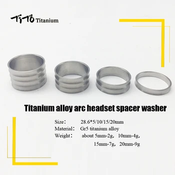 

TiTo titanium bicycle arc headset stem spacers 5/10/15/20mm bike stem spacer washers headset