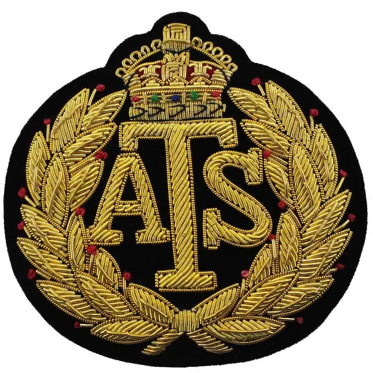 

Handmade bullion wire embroidery/Goldwork badge, ATS Design badge~~~