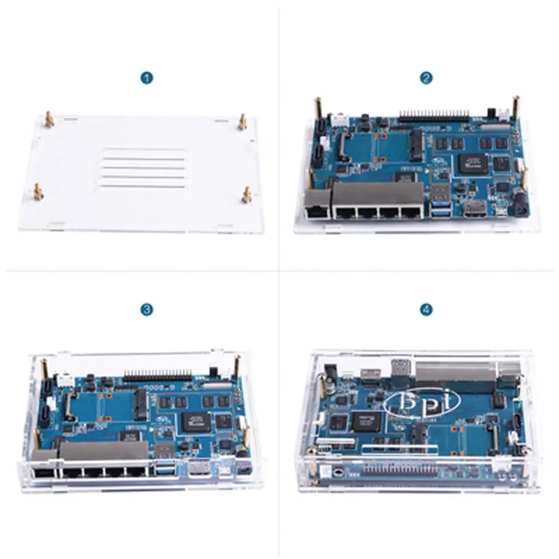 Banana Pi R2 BPI Quad Core 2 Гб Оперативная память с жесткими дисками SATA Wi Fi Bluetooth 8 памяти на