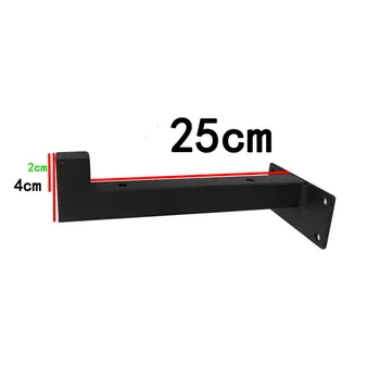 

2PCS Hot sale black wall mounted metal table shelf bracket, 4cm Height x 25cm Arm Length