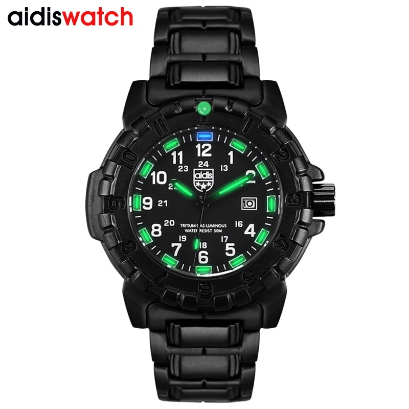 

Military Mens Waterproof Watches 50M Water Resistant Back Light Quartz Wrist watch Mans Luminous Sports Watch