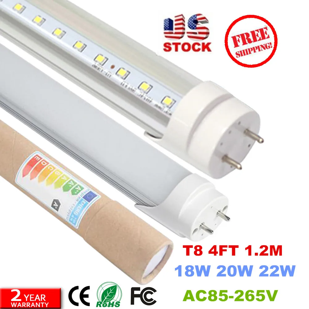 Светодиодная лампа t8 4 фута 18 Вт 20 22 1200 мм|led fluorescent lamp|light tubetube light |