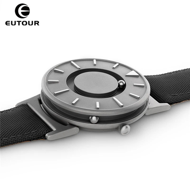 

2017 New Style Black Mens Watches Magnetic Ball Fashion Watch Nylon Simple Mimimalist Quartz Watches Creative men Wristwatches