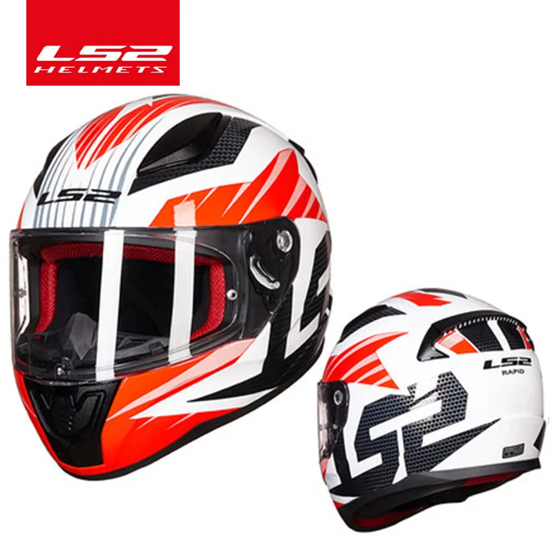 LS2 FF353 Быстрый анфас мото rcycle шлем ABS безопасная структура moto capacete для мужчин и женщин анти-туман шлем - Цвет: Orange