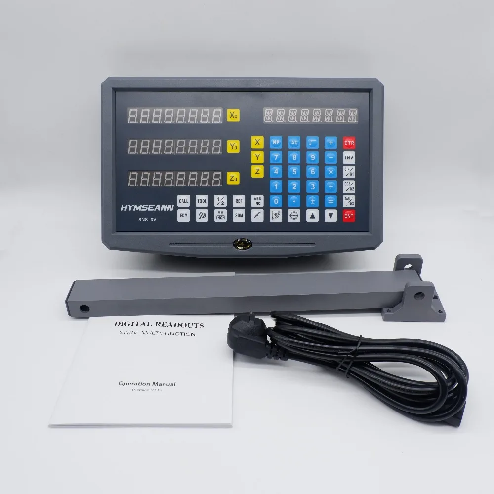 Продажа 3 оси DRO цифровой индикации SNS 3V Новая цветная панель и 3 штуки 0,005 мм ttl EIA 422 A цифровой линейный стеклянный датчик