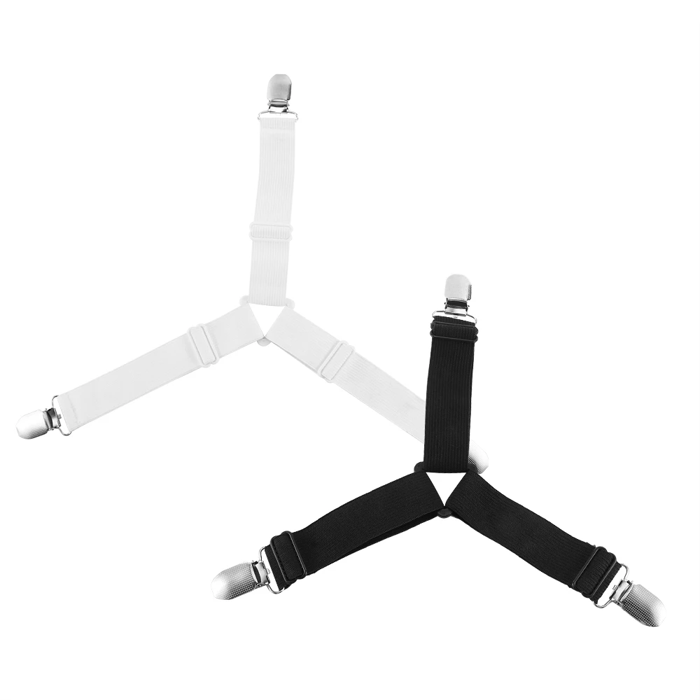 

4pcs New Elastic Cover Blankets Grippers Holder Bed Sheet Clip Mattress Fasteners Fixing Slip-Resistant Belt Clip Home Living