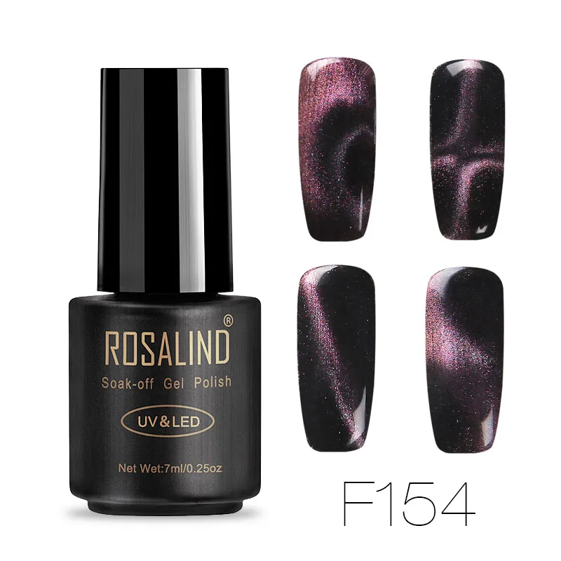 ROSALIND лак для ногтей гель-лаки 7 мл 3D кошачьи глаза магнит УФ Полупостоянный Bybrid Mancire для ногтей художественный Гель-лак для ногтей - Цвет: F154