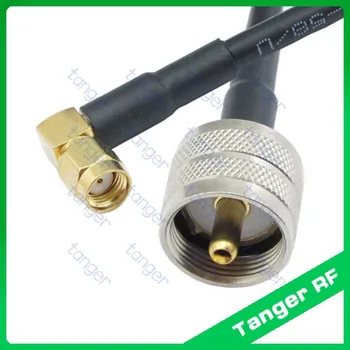 

Hot sale Tanger UHF male plug PL259 SL16 to RP-SMA male right angle connector RF RG58 Pigtail Jumper Coaxial Cable 40inch 100cm