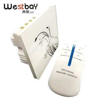 

110 220V Light Crystal Panel Touch Switch On Off 3 Gang 1 Way 2 Way Smart Wall Switch For DIY Home Light Controller