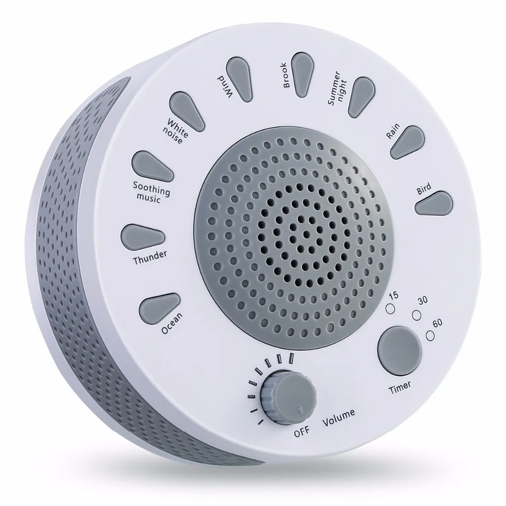 Безвоздушный сон звуковой машины белый Шум Запись голоса Сенсор с 9 успокаивающий звук 3-ступенчатый таймера для светильник для сна