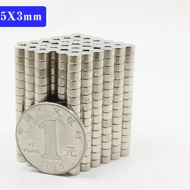 

1000Pcs 5x3 Neodymium Magnet Permanent N38 NdFeB Super Strong Powerful Small Round Magnetic Magnets Disc 5mm x 3mm
