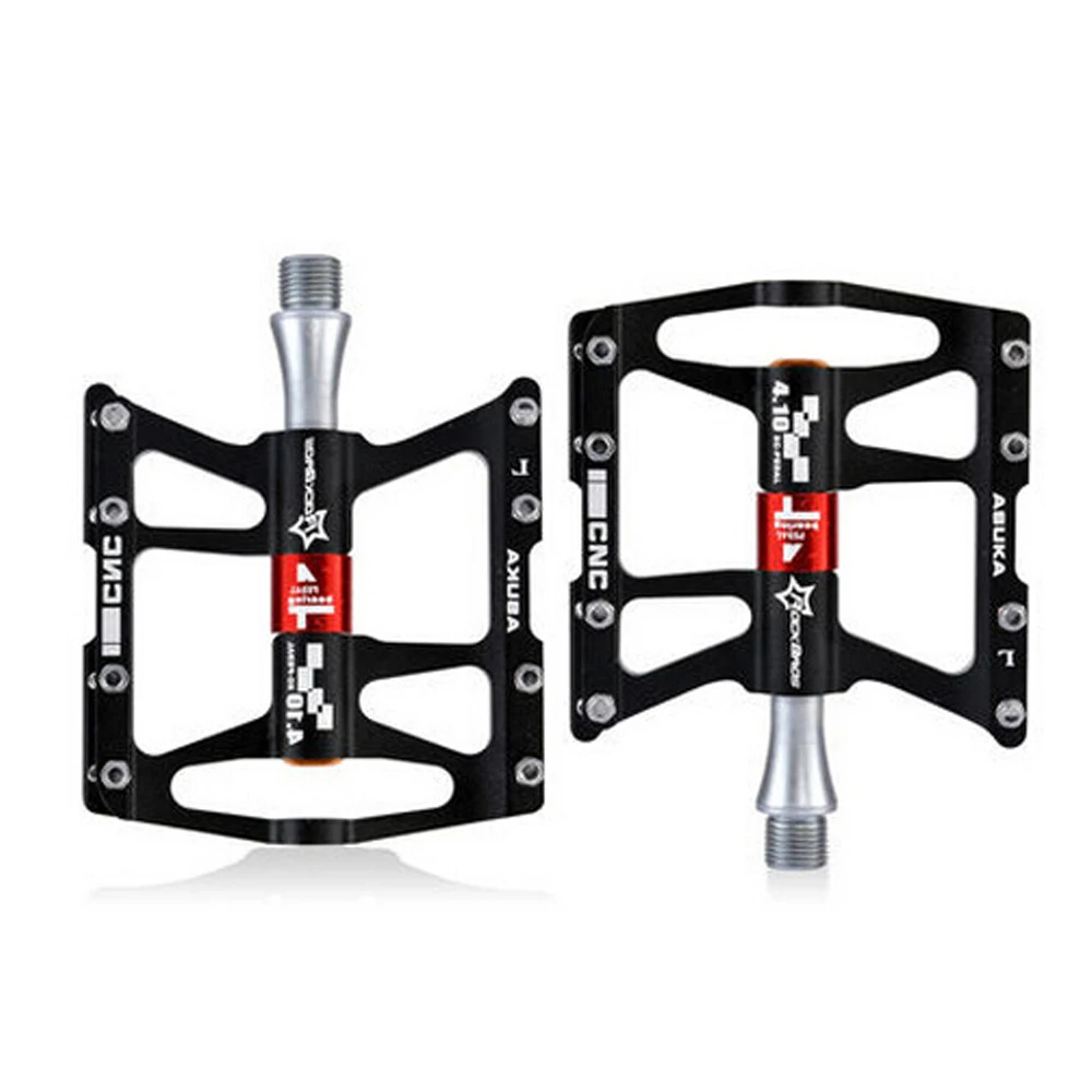 Promend 4 Bearings Mountain Bike Pedals Platform Bicycle Flat Alloy Pedals 9//16/"