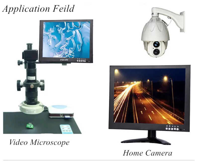 10.1 дюймов HD видеонаблюдения Светодиодные Мониторы для видеонаблюдения Камера микроскоп HDMI/BNC/VGA Вход