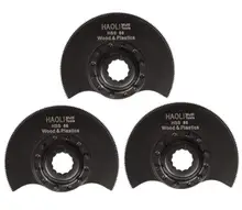 3 pcs HSS 88mm Flush Segment oscillating tool saw blade for Multifunction power tool as Ridgid,Worx Sonicrafter,AEG accessories