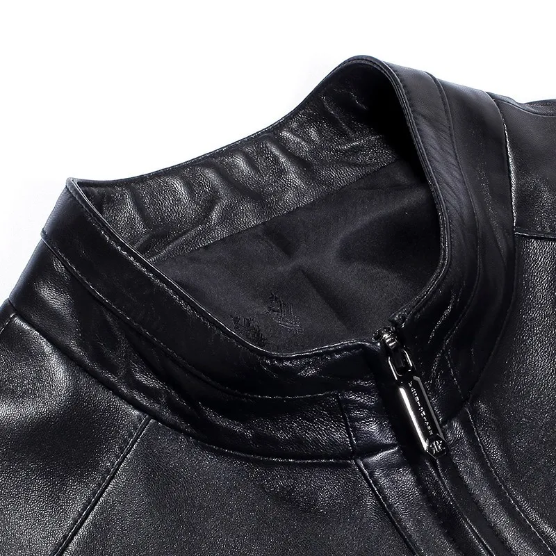 8XL 7XL размера плюс осенние и зимние тонкие Мотоциклетные Куртки из натуральной кожи мужские повседневные пальто мужские Куртки из натуральной кожи модные