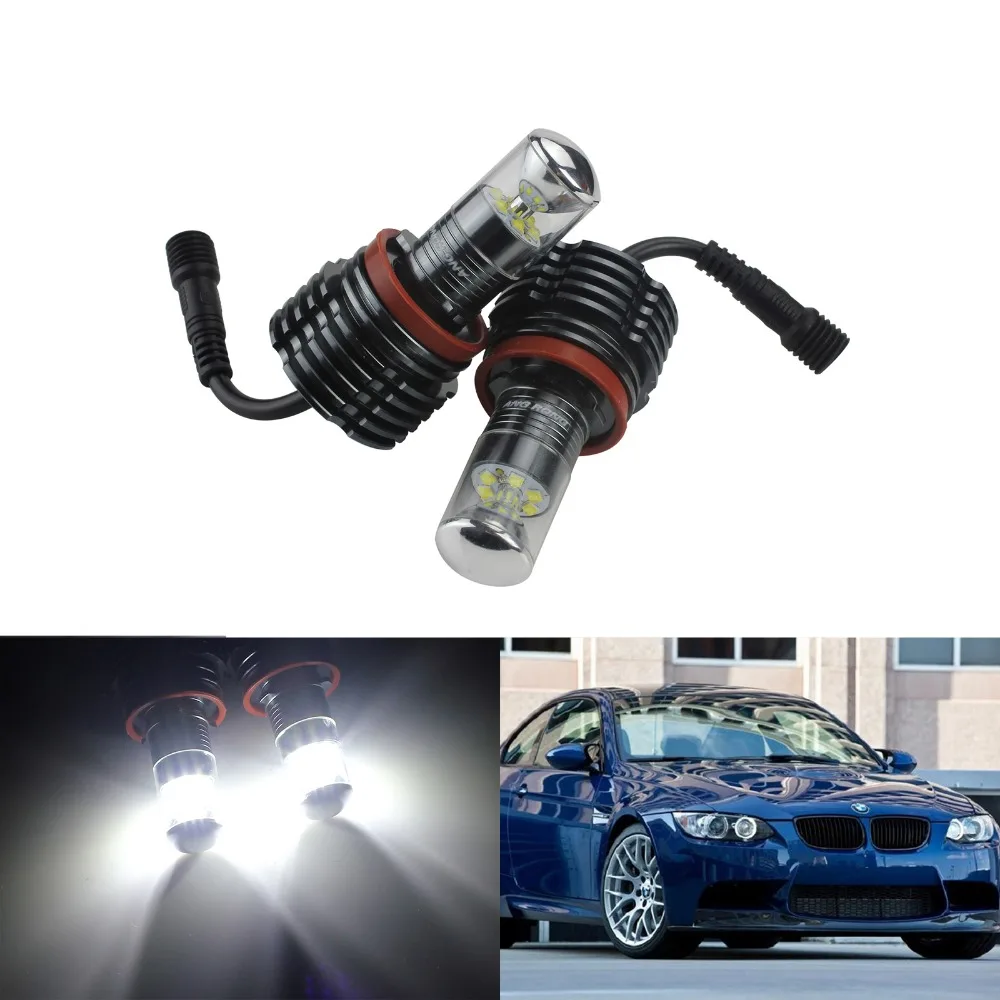 ANGRONG 2x LED Angel Eye Halo кольцевой светильник 30 Вт без ошибок H8 лампа для BMW 1 3 5 6 серии X5 X6