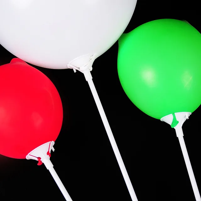 20 Sets/lot 32cm Latex Balloon Stick White PVC Rods Balloons Holder Sticks with Cup Party Supplies Party Decoration Accessories