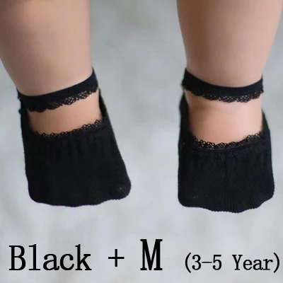 Милые кружевные детские носки с цветочным рисунком для детей возрастом от 1 года до 8 лет Нескользящие хлопковые короткие носки для малышей носки принцессы для маленьких девочек 5 цветов - Цвет: Design 5