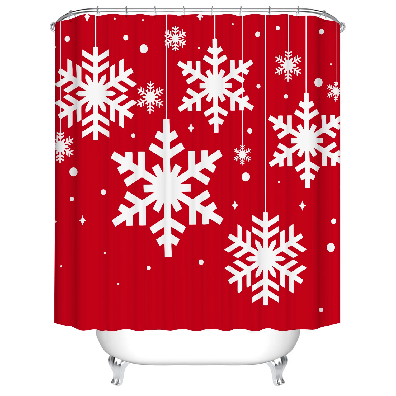 Рождественская занавеска для душа s для ванной комнаты Merry Christmas Снеговик Снежинка Санта Клаус Frabic Водонепроницаемая полиэфирная занавеска для ванной - Цвет: 4