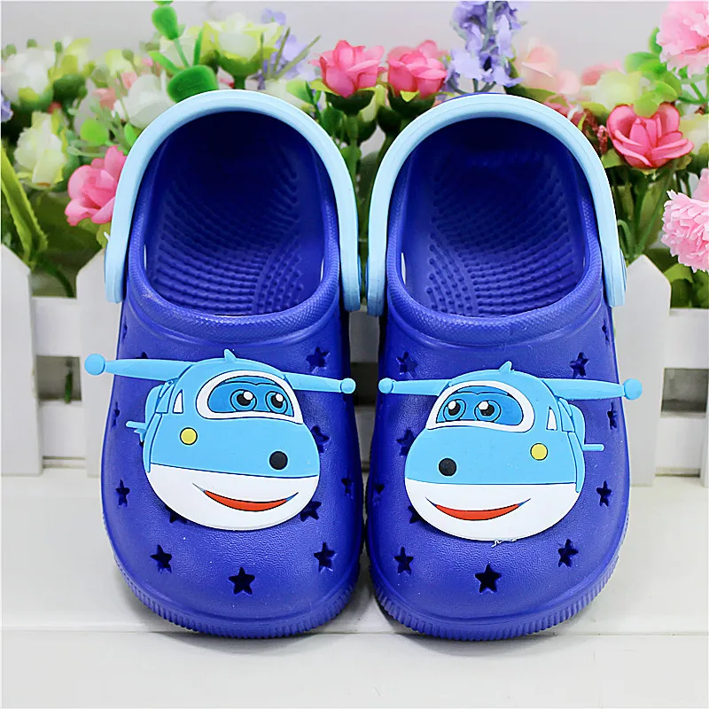 Kocotree Child Summer Slippers Cute 3D Cartoon Plane Soft Sole Flip Flops Water Shoes Kids Barefoot Anti-slip Beach Baby Sandals