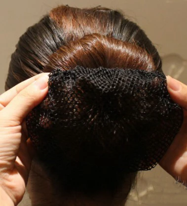 Popular Lady Bow Rhinestone Barrette Hair Clip Net Cover Bowknot