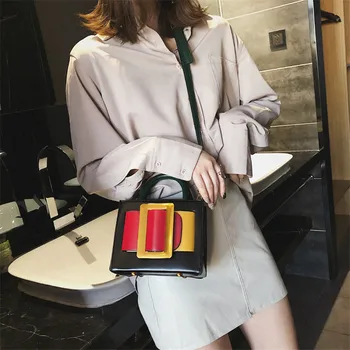 

TOYOOSKY Famous Designer Women Handbag Belt Buckle PU Leather Shoulder Bags High Quality Ladies Small Tote Crossbody Bags