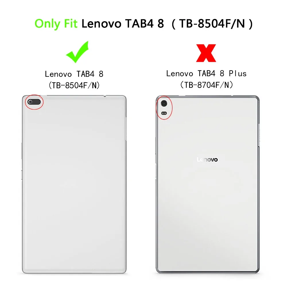 Чехол для планшета lenovo Tab 4, 8 дюймов, TB-8504N, TB-8504F, ультра тонкий трехслойный чехол-подставка из искусственной кожи для lenovo Tab 4, 8, TB-8504X чехол