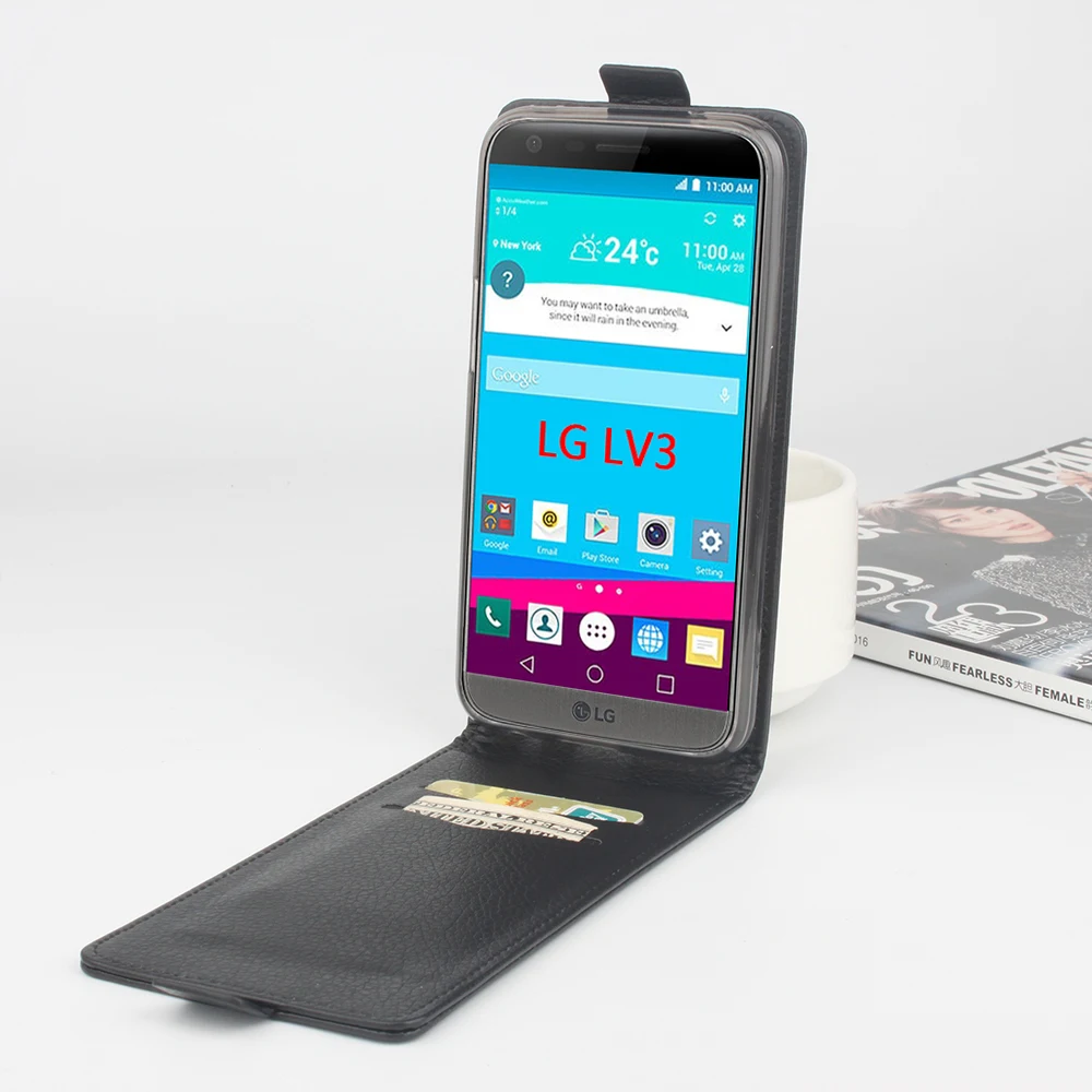 Для LG lv3 чехол Вертикальный флип винтажный роскошный кожаный магнитный для