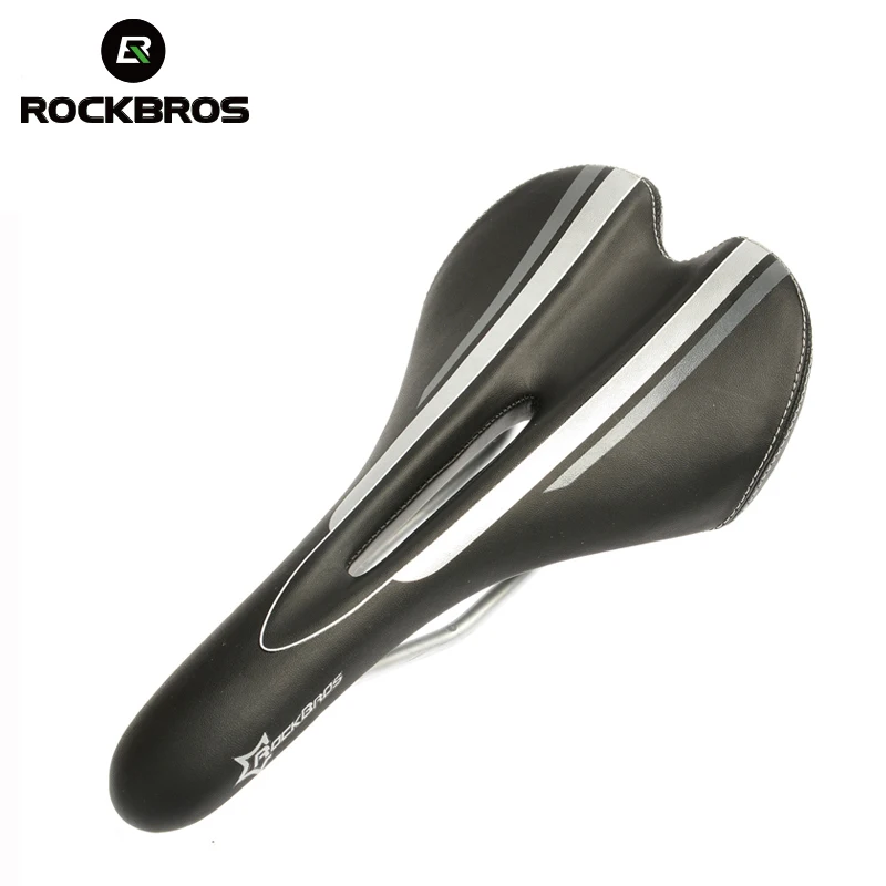 buy ROCKBROS Cycling Bicycle Saddle Road Bike MTB Seat Steel Rail Hollow Cycle Seats Saddles, Black White Bike Seat