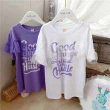 Новое летнее платье с модным принтом для девочек, два цвета