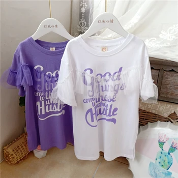 

2020 kids clothes children New Summer item Girl Fashion Print Dress Two Colors