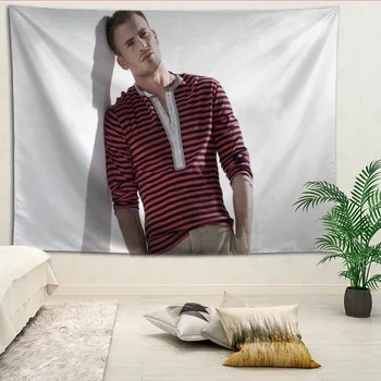 

Custom Chris Evans printed Creative tapestry living room bedroom background wall fabric hanging painting small fresh