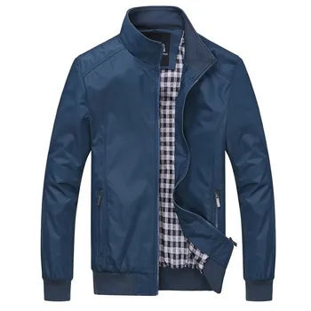 

Spring New Stand Collar Windbreaker Jacket Men Plus Size 6XL Business Man Outerwear Coat Casual Fit Office Work Chaqueta Hombre