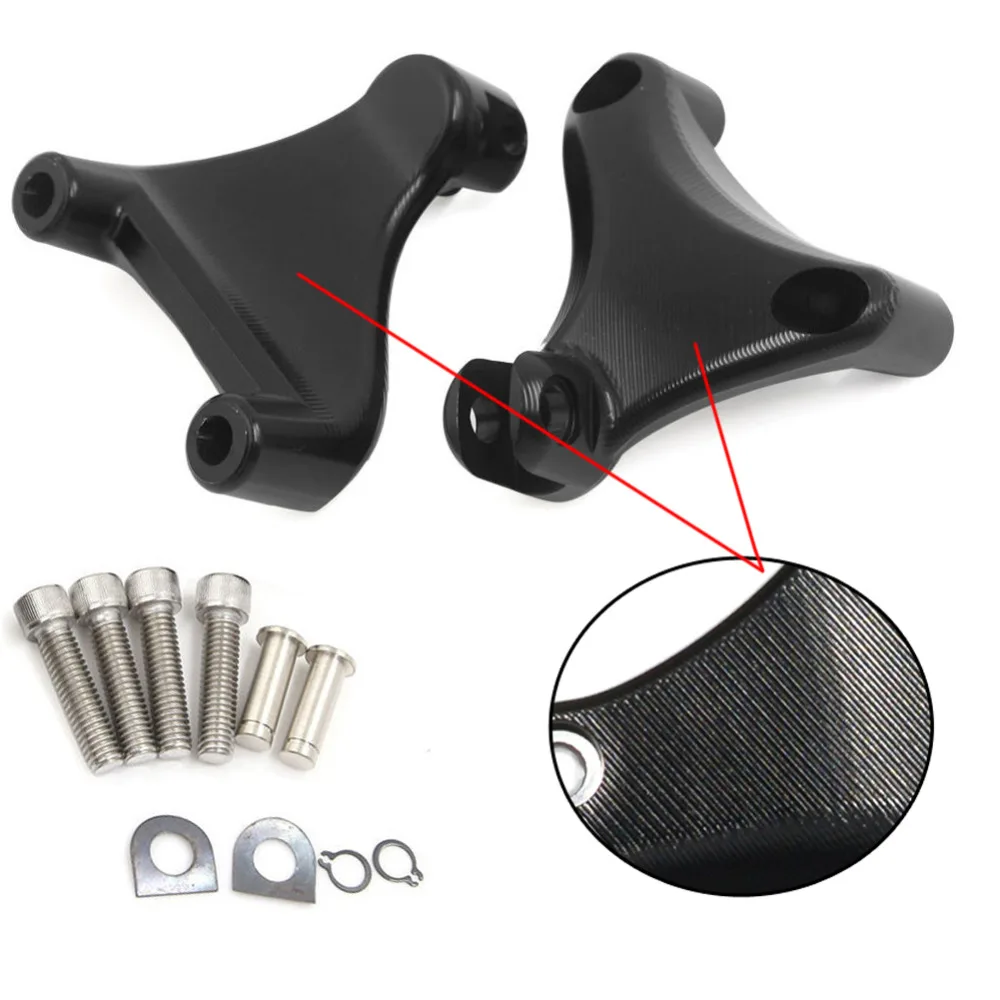 Black CNC Billet Passenger Rear Footrest Foot Peg Footpeg Mount