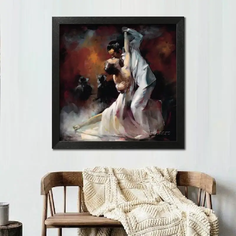 Ручная роспись красоты художественная работа любовник картины маслом Танго Argentino от Willem haenraets танцоры Холст Искусство Декор для гостиной
