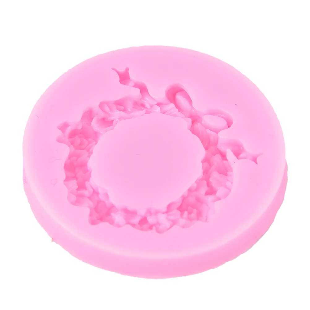Silicone Mold Flower Ring Frame Mirror Fondant Cake Decorating Tools Silicone Soap Mold Silicone Cake Mold