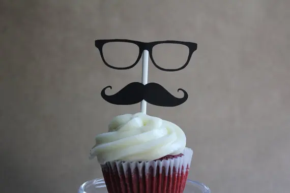 Mustache And Glasses Cupcake Toppers Wedding Birthday Bridal Baby Mustache And Glasses Cupcake Toppers Wedding Birthday Bridal Baby