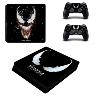 Горячая игра Venom наклейки кожного покрова для Playstation 4 PS4 Slim консоли и контроллеры виниловые наклейки Play Station 4 тонкий защитный чехол - Цвет: YSP4S-2893