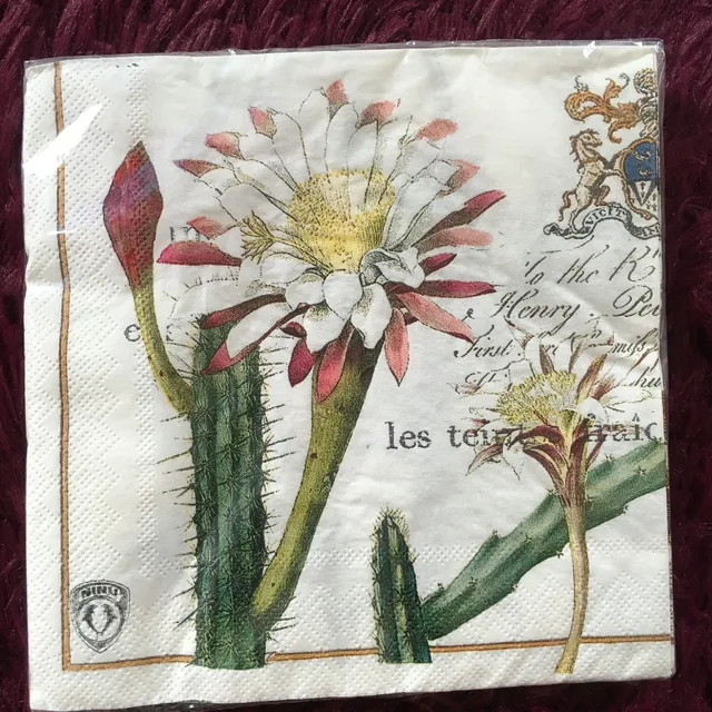 Special Napkin Paper Tissue Plant Cactus Flower Handerchief