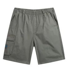 Летние Новые повседневные свободные хлопковые карго шорты высокого качества плюс размер бермуды Masculino