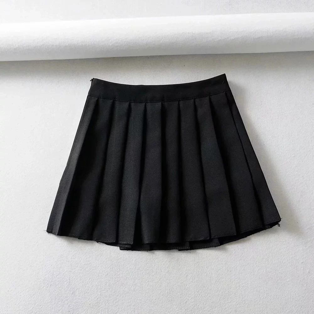 Женский плиссированный мини Skort с поясом на бедро в стиле панк Skort|Юбки| |