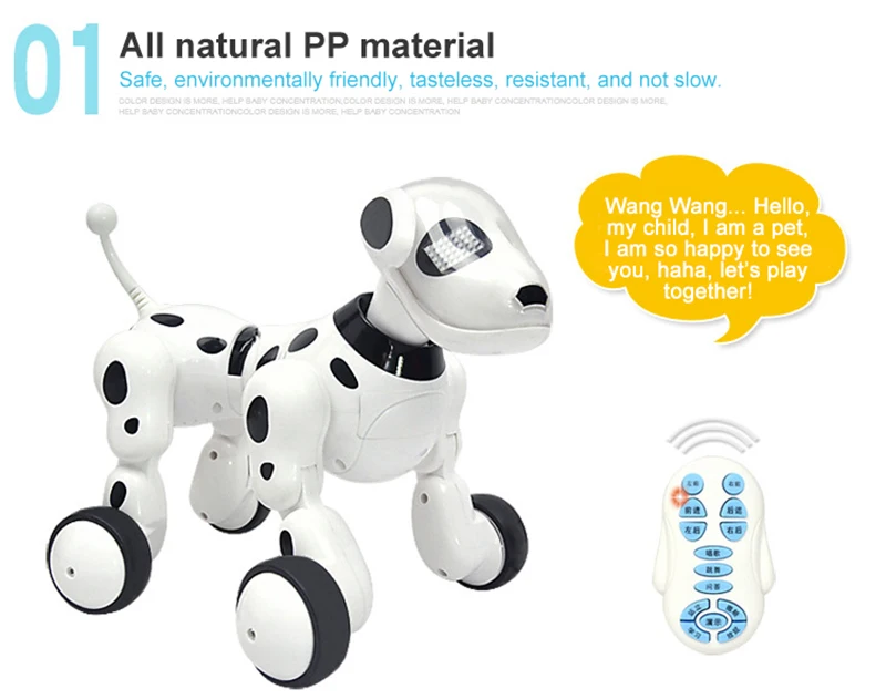 Animal de Estimação Inteligente sem Fio Cães de Estimação Presente para o Aniversário Controle Remoto Robô Eletrônico Inteligente Cachorro Brinquedo 2.4g rc Falando Crianças Cão 18 High Quality Brinquedos e hobbies