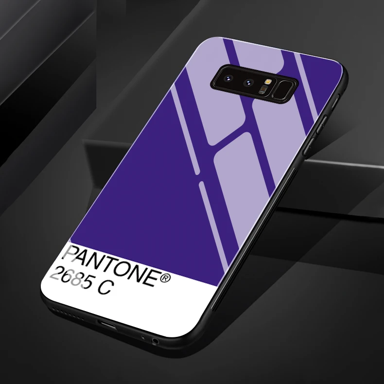 Новые Pantone для samsung S8 S8plus S9 S9plus note8 note9 S10 S10plus Цвет закаленное стекло чехол для телефона - Цвет: 11